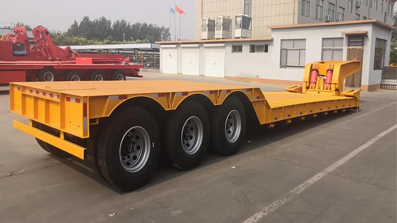 Yellow low bed trailer Yellow low bed trailer