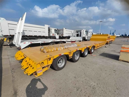 Trailer 4 Gandar yang Dapat Diperpanjang Diekspor Ke Manila, Filipina Untuk Transportasi Kargo Berat